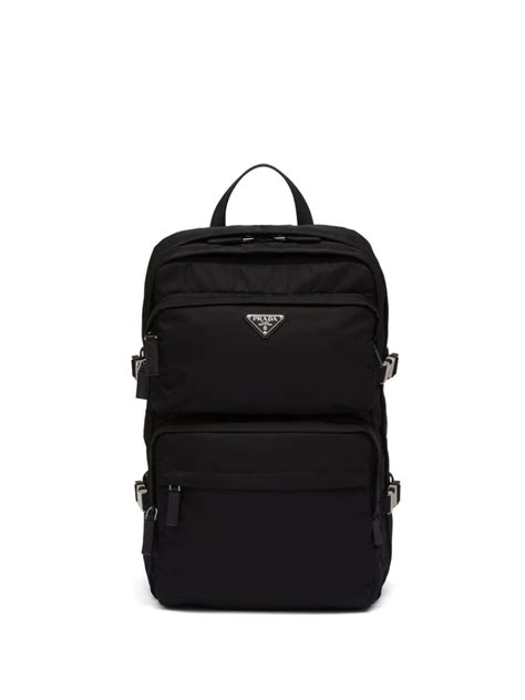 prada re-nylon and saffiano leather backpack|Prada re nylon backpack.